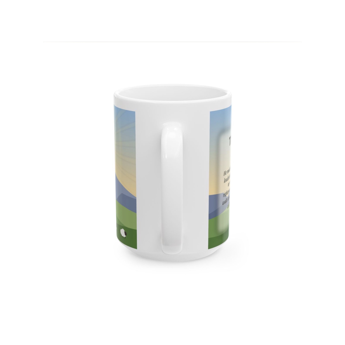 Shepherd mug, side view
