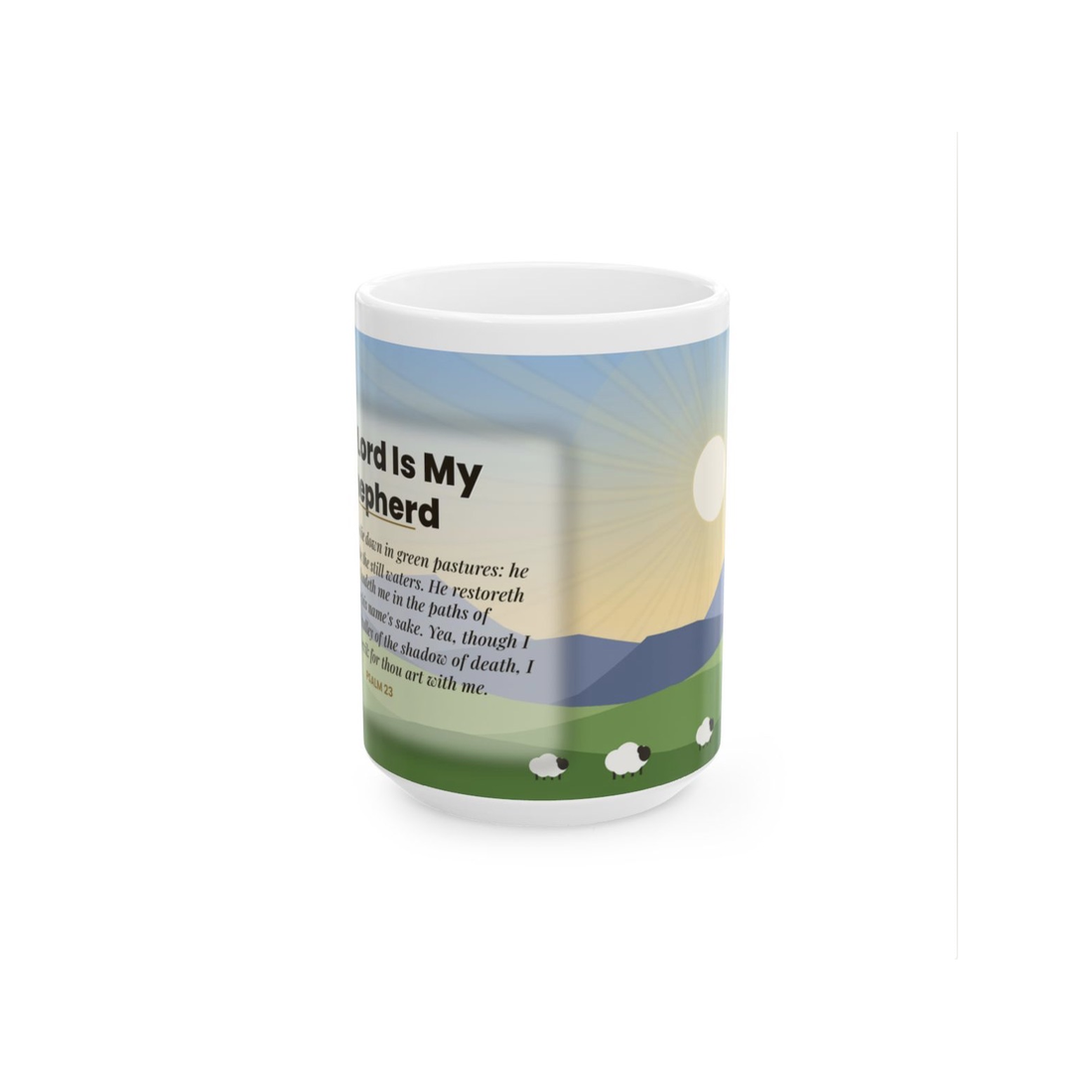 Shepherd mug, sunrise angle